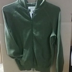NWT Jones of New York Sport Zip Up Hoodie in Sage